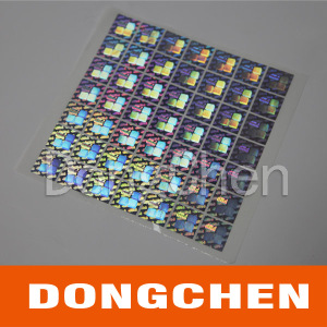 2d Silver Color Custom Design Hologram Stickers Sheets